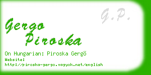 gergo piroska business card